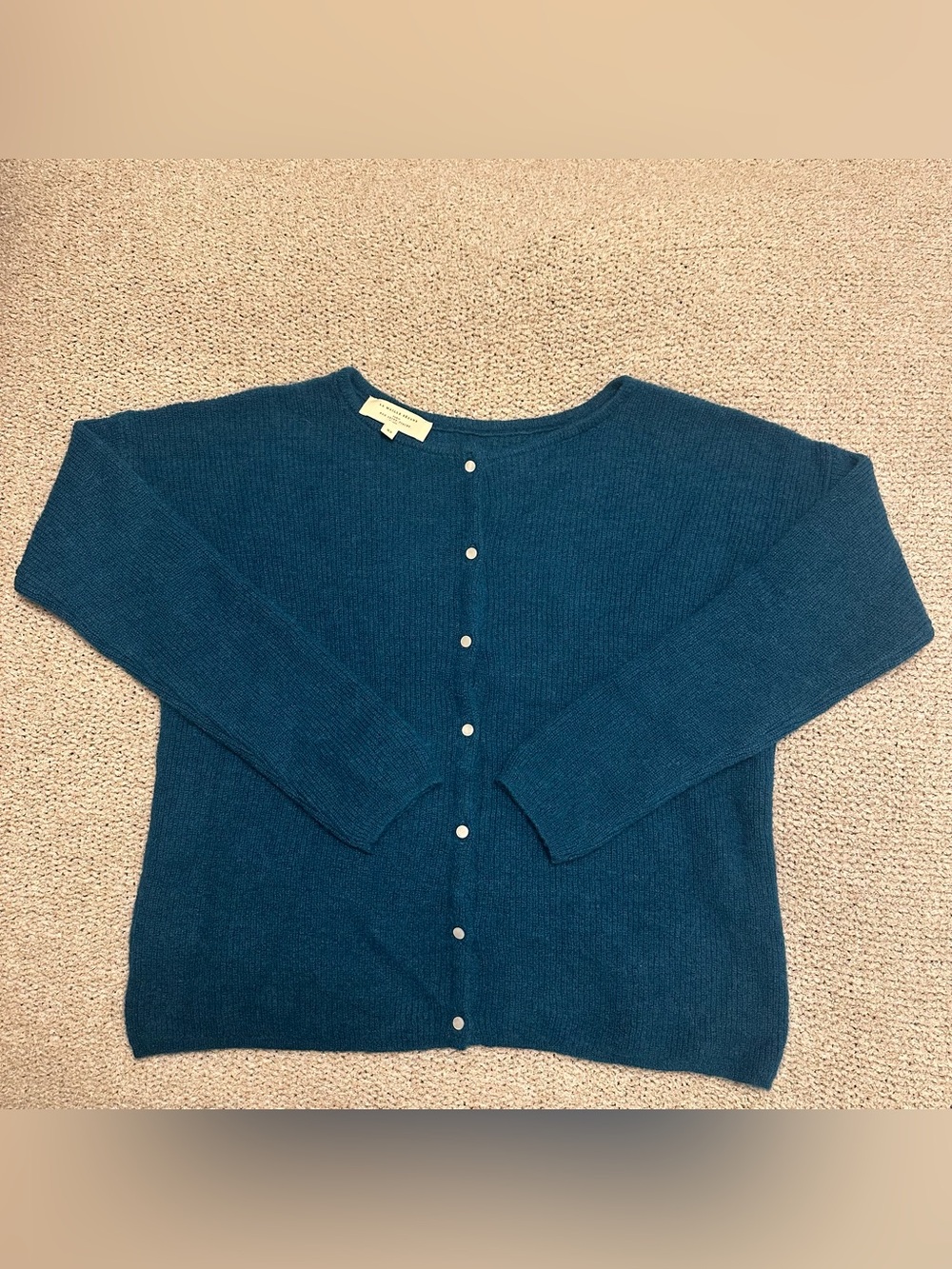 Sezane Teal Gaspard Cardigan